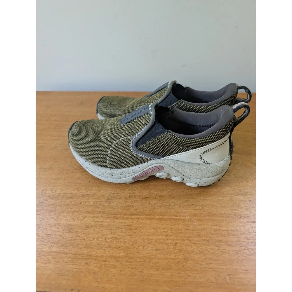 Merrell Jungle Moc Explorer Olive Green‎ Mesh Slip On Shoes J005592 Womens 6.5